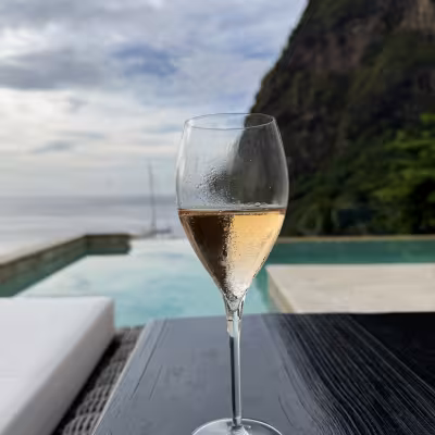 Champagne in St. Lucia 