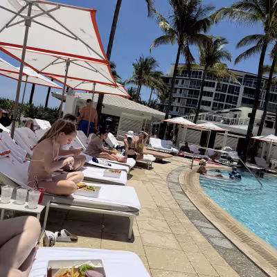 Poolside lunch at The Boca Raton Beach Club
